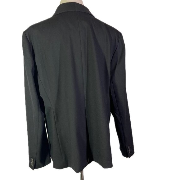 J. Crew Size 18 Parke Blazer Jacket Black Wool Lined - Picture 8 of 13